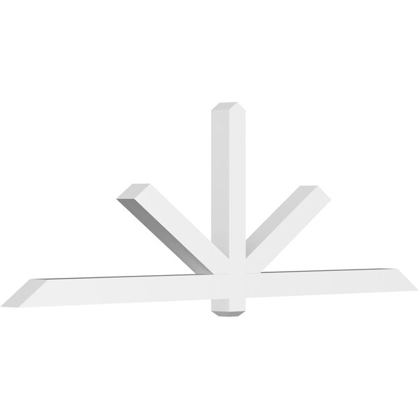 Ekena Millwork Kennewick Architectural Grade PVC Gable Bracket, 96"W x 32"H x 4"D x 4"F, 8/12 Pitch GBP096X32X0404KEN00 - main